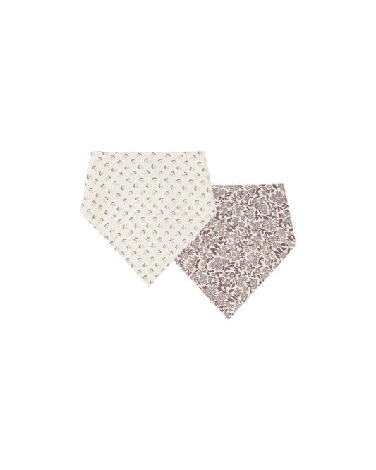 Bandana Scarf, 2 Pack || French Flora, Mauve Ditsy