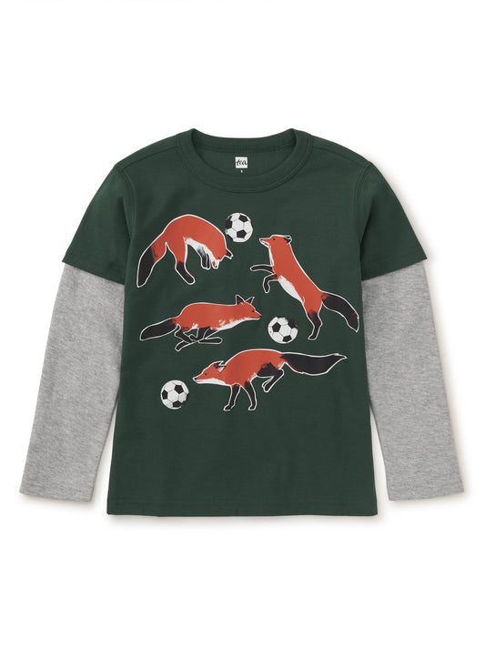 Footie Fox Layered Sleeve