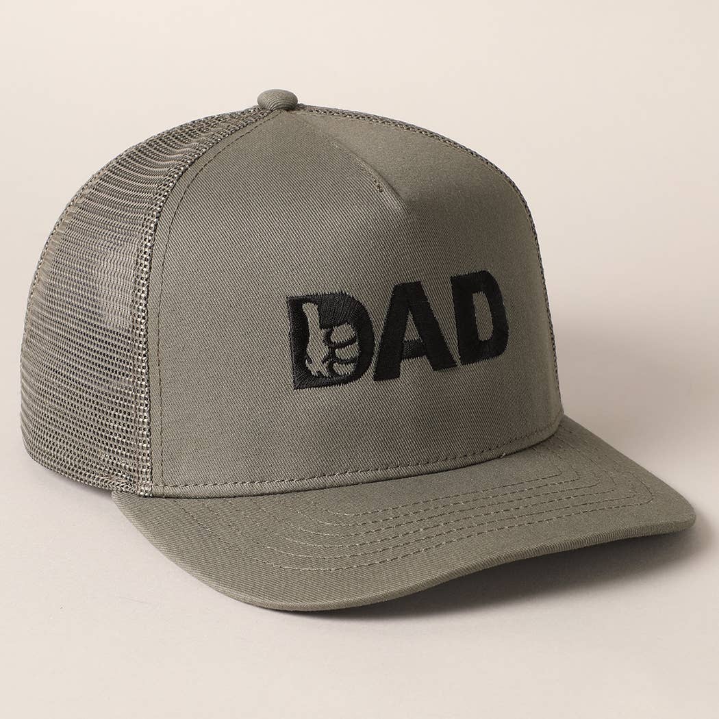 Thumbs Up Dad Father's Day Gift Mesh Back Embroidered Cap