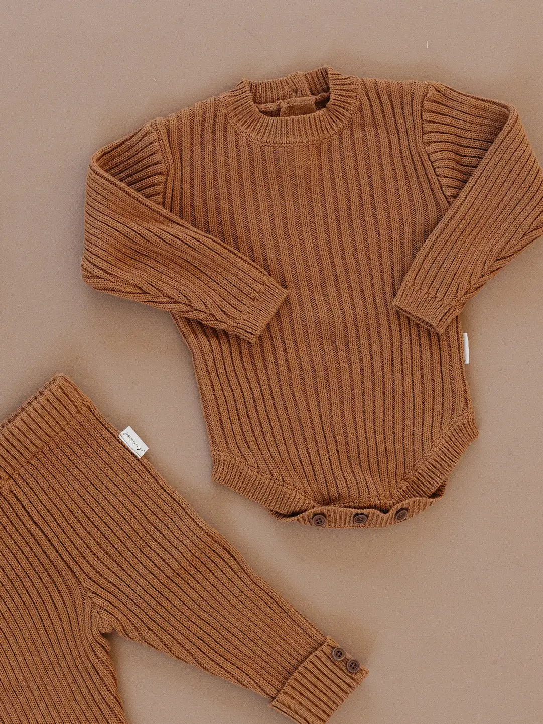 Caramel tan knit bodysuit