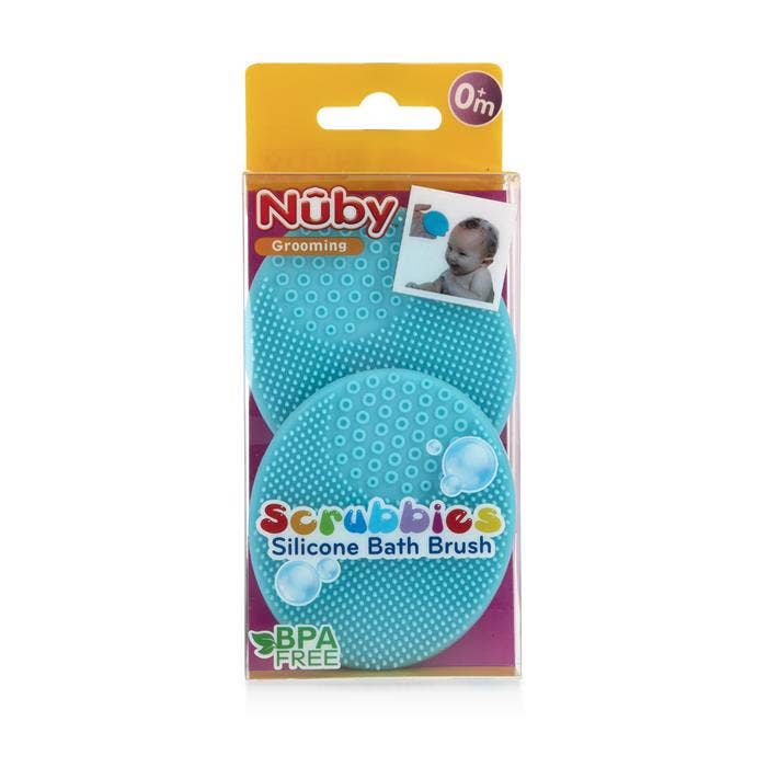 Nuby Scrubbies Silicone Bath Brush- 2 Pack