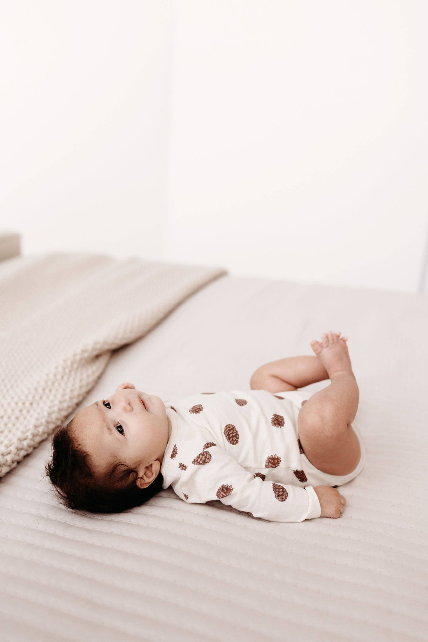 PNW Baby Longsleeve Bodysuit- Pinecones