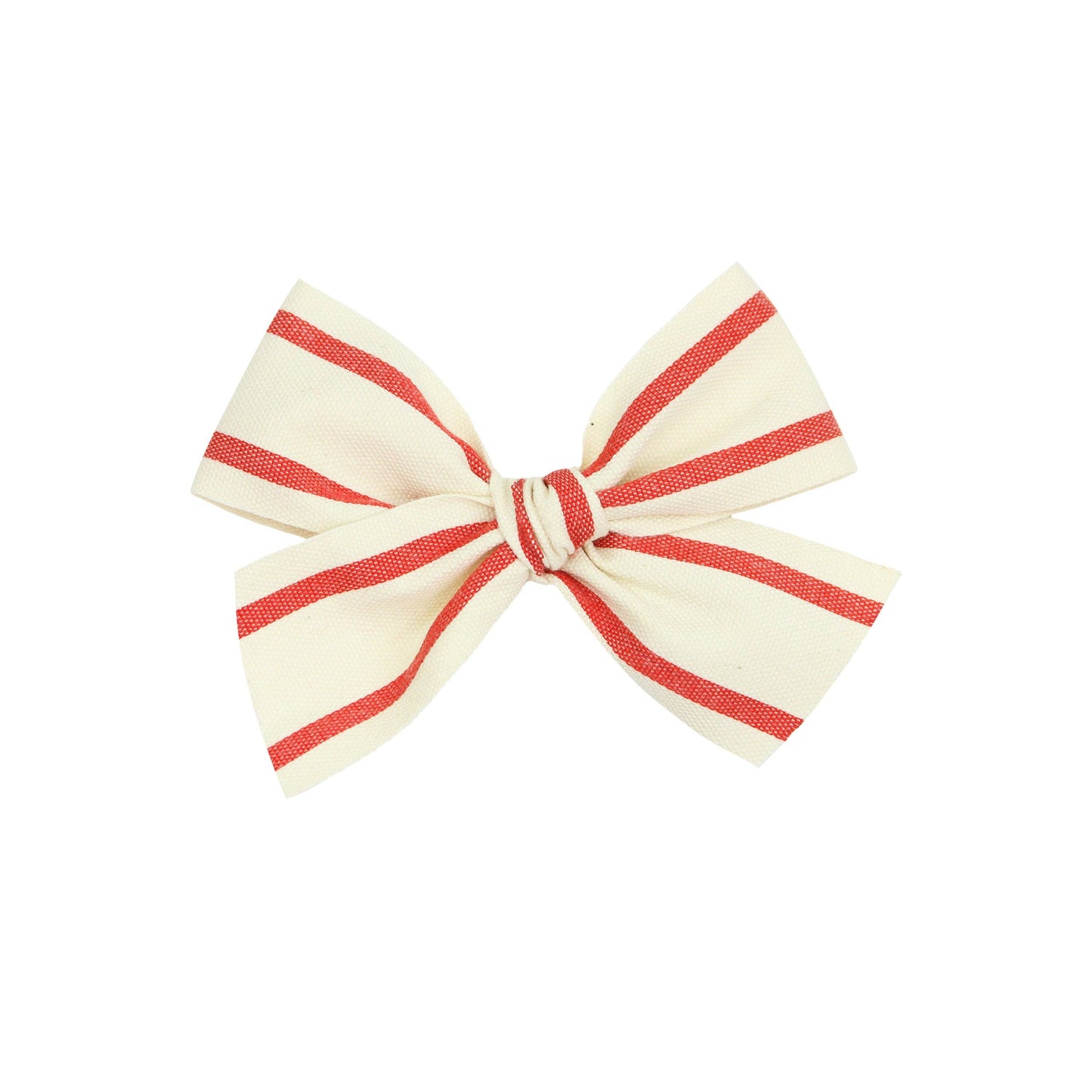 Ribbon Bow - Red Stripe Clip