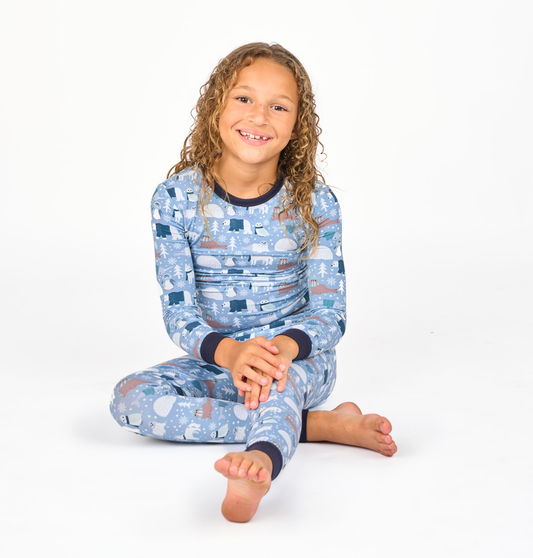 Polar Pals Winter Bamboo Kids Pajamas Toddler Sleep Set