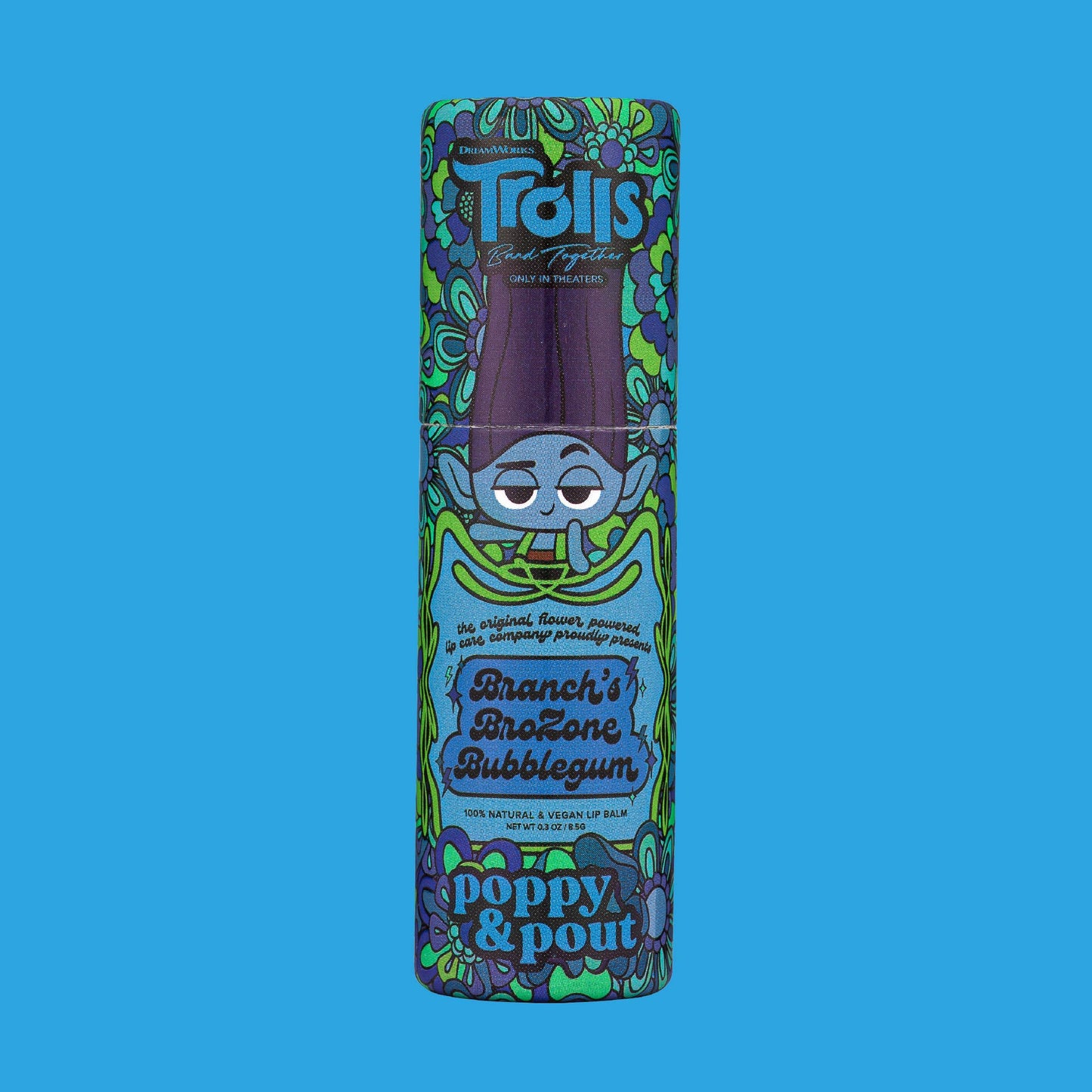 Lip Balm, "Trolls 3" Branch's BroZone Bubblegum