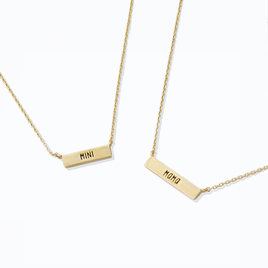 Gold-Dipped Mama Mini Necklace Set