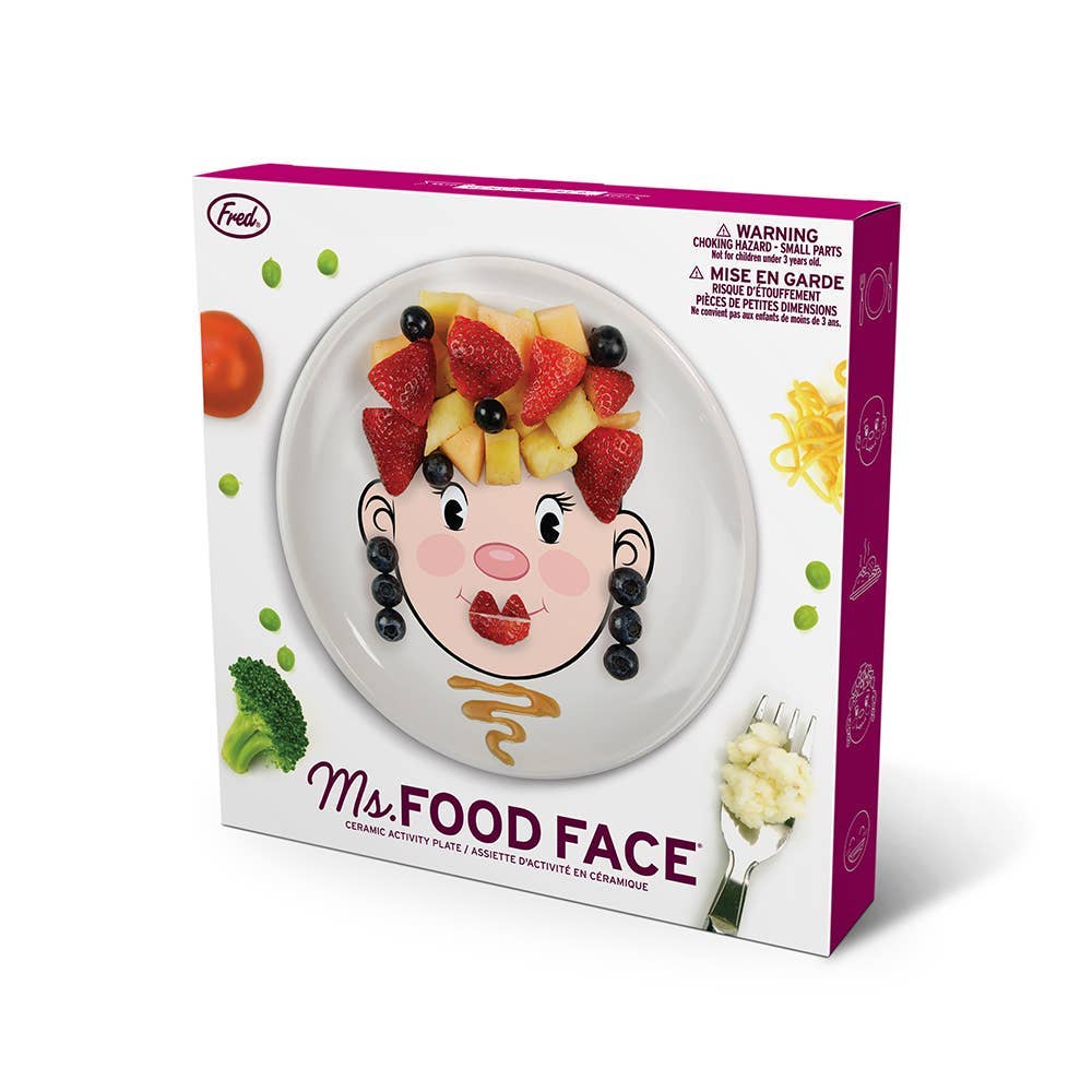 Ms Food Face - Dinner Plate - Girl Lt