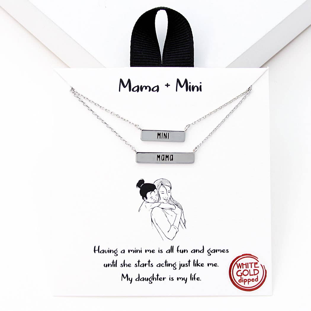 Gold-Dipped Mama Mini Necklace Set