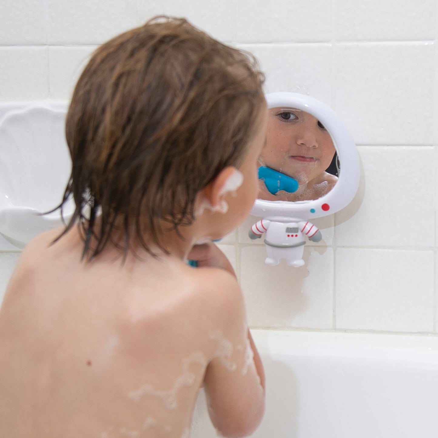 Nuby Awesome Astronaut Mirror 3pc Bath Tub Set