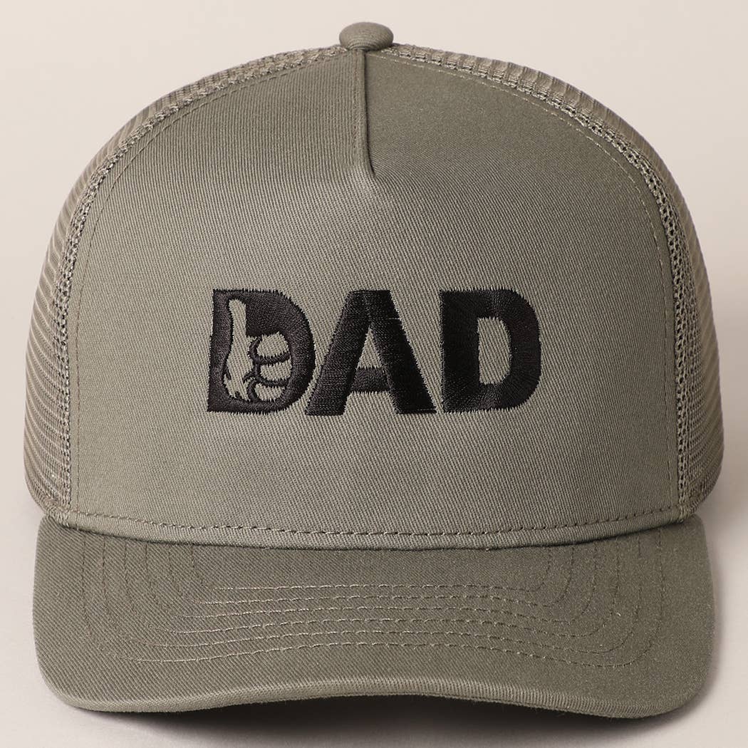 Thumbs Up Dad Father's Day Gift Mesh Back Embroidered Cap