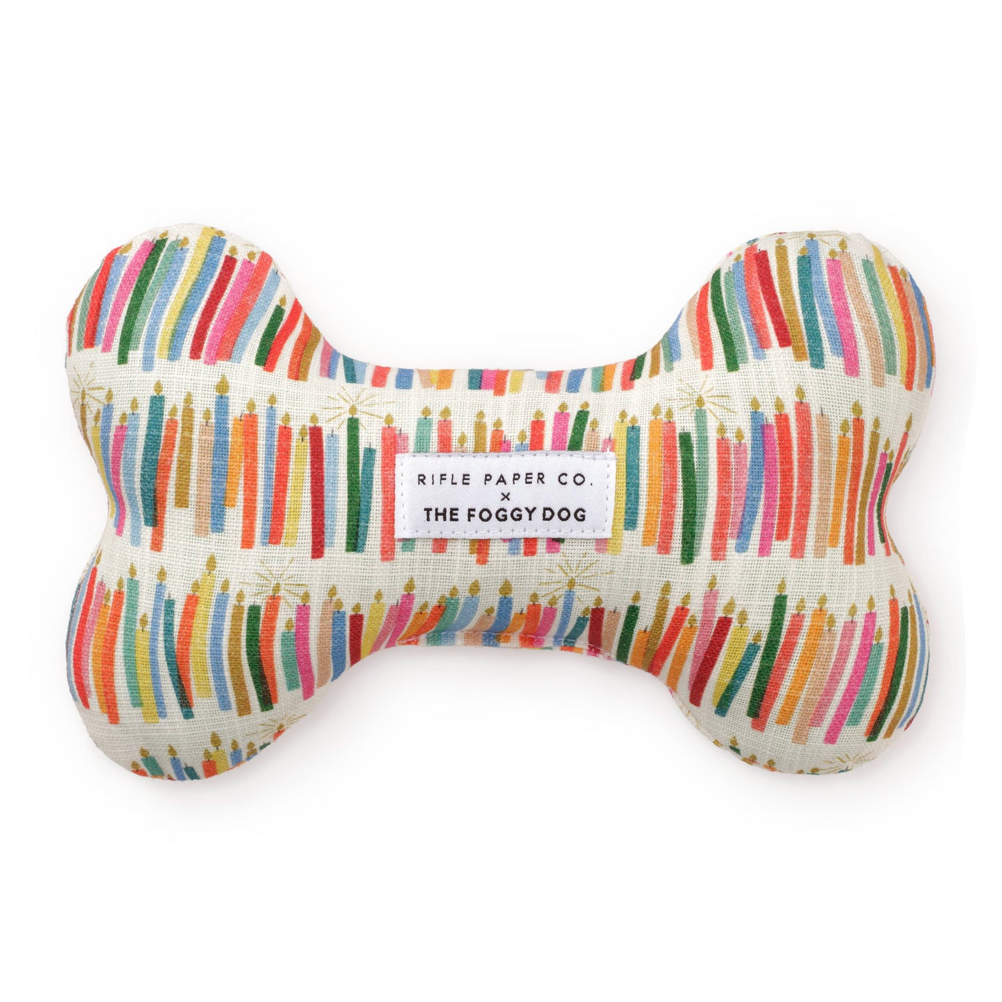 Rifle Paper Co. x TFD Birthday Candles Dog Bone Squeaky Toy