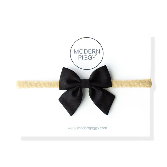 Black | Mini Piggy Bow