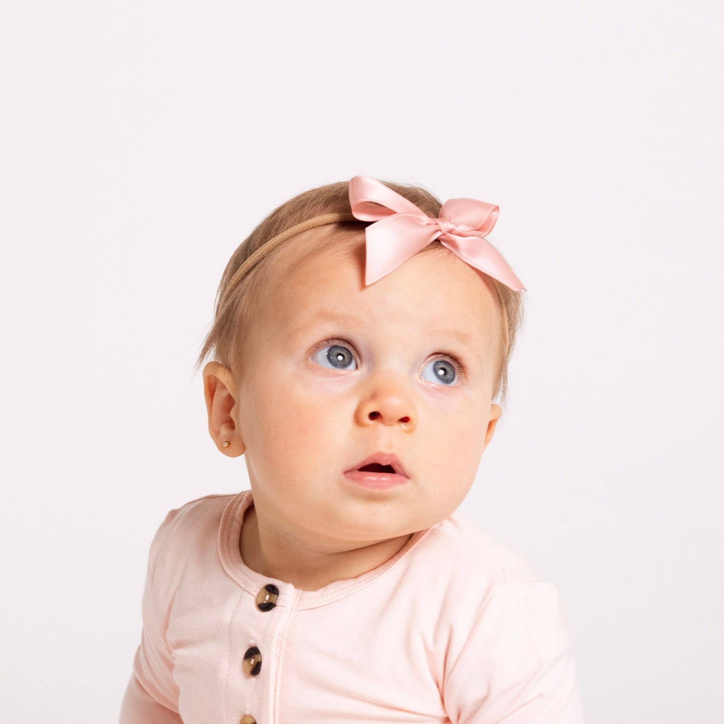 Satin - French Pink Bow Headband