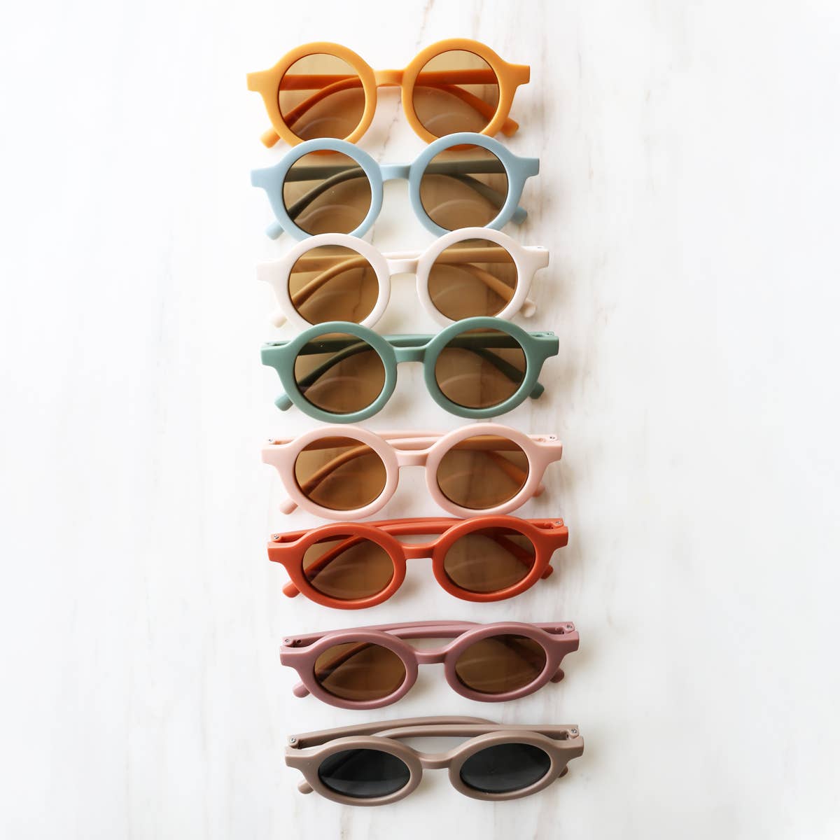 Kid's Round Sunglasses Cute Retro