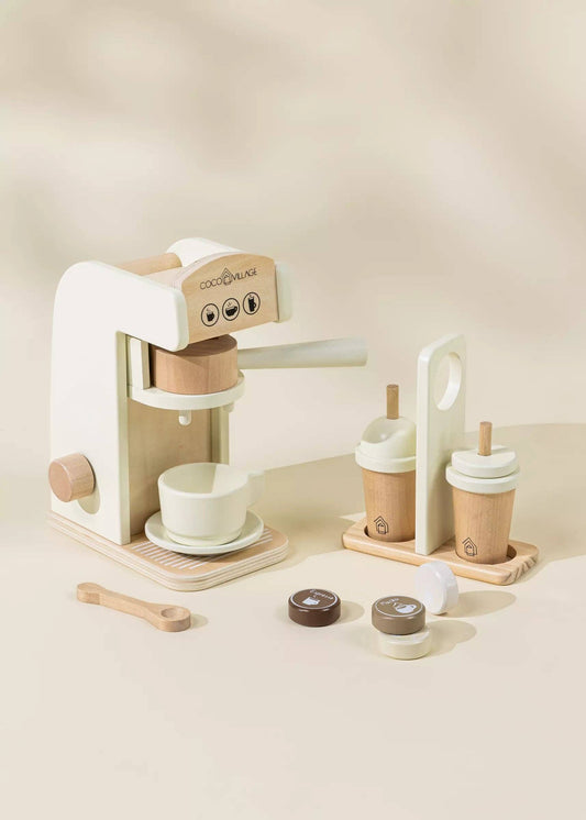 Wooden Coffee Maker Set - Foam