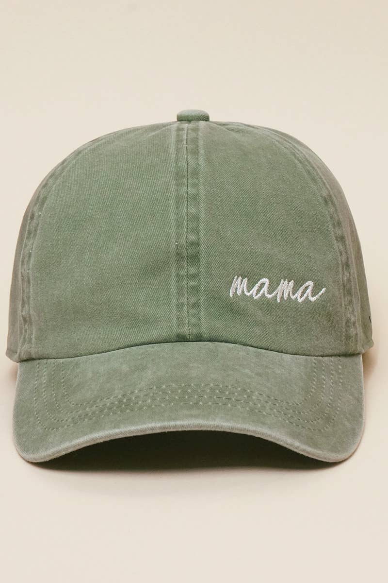 Mama Lettering Embroidery Baseball Cap