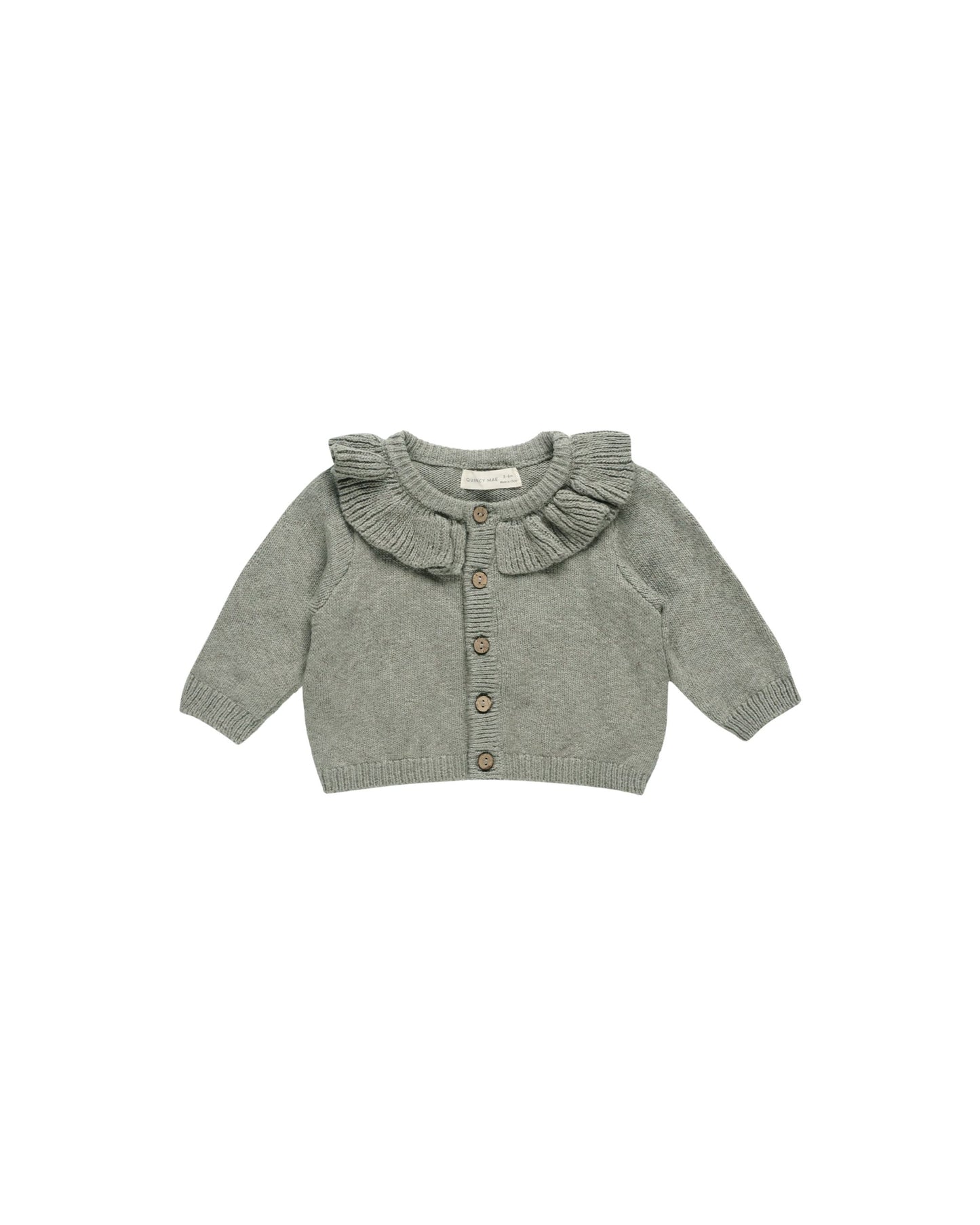 Ruffle Collar Cardigan || Basil