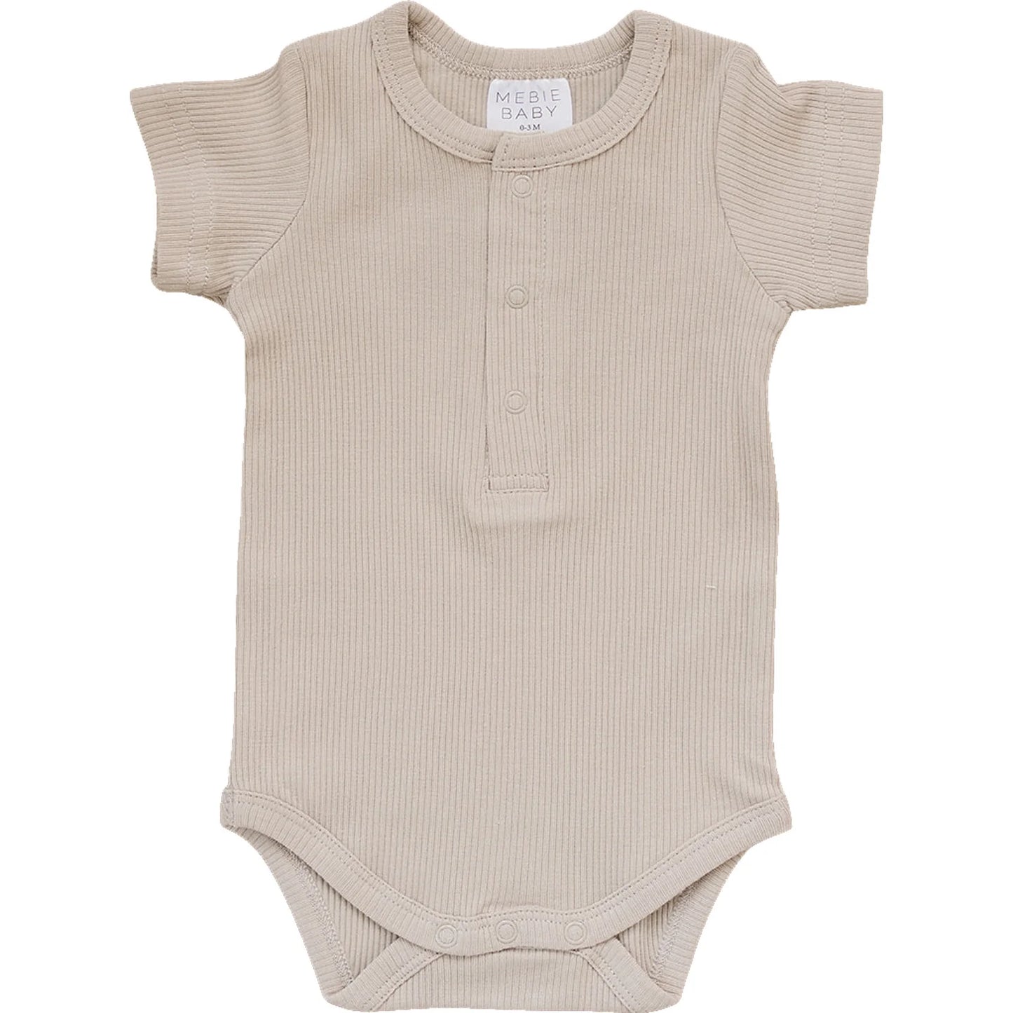 Oatmeal Organic Cotton Ribbed Bodysuit