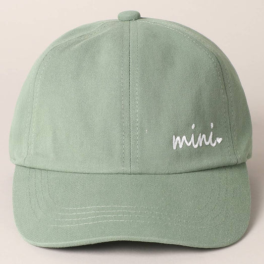 Kids Mini Embroidered Letters Baseball Cap