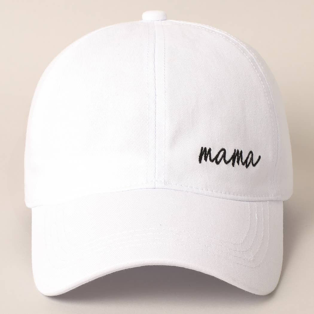 Mama Lettering Embroidery Baseball Cap