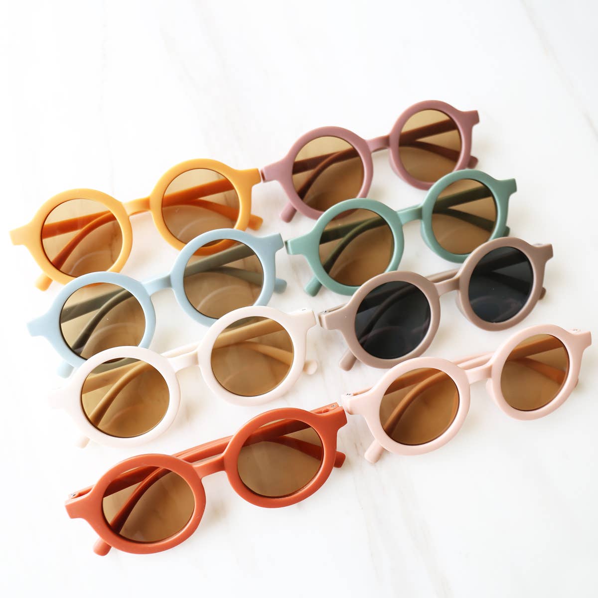 Kid's Round Sunglasses Cute Retro