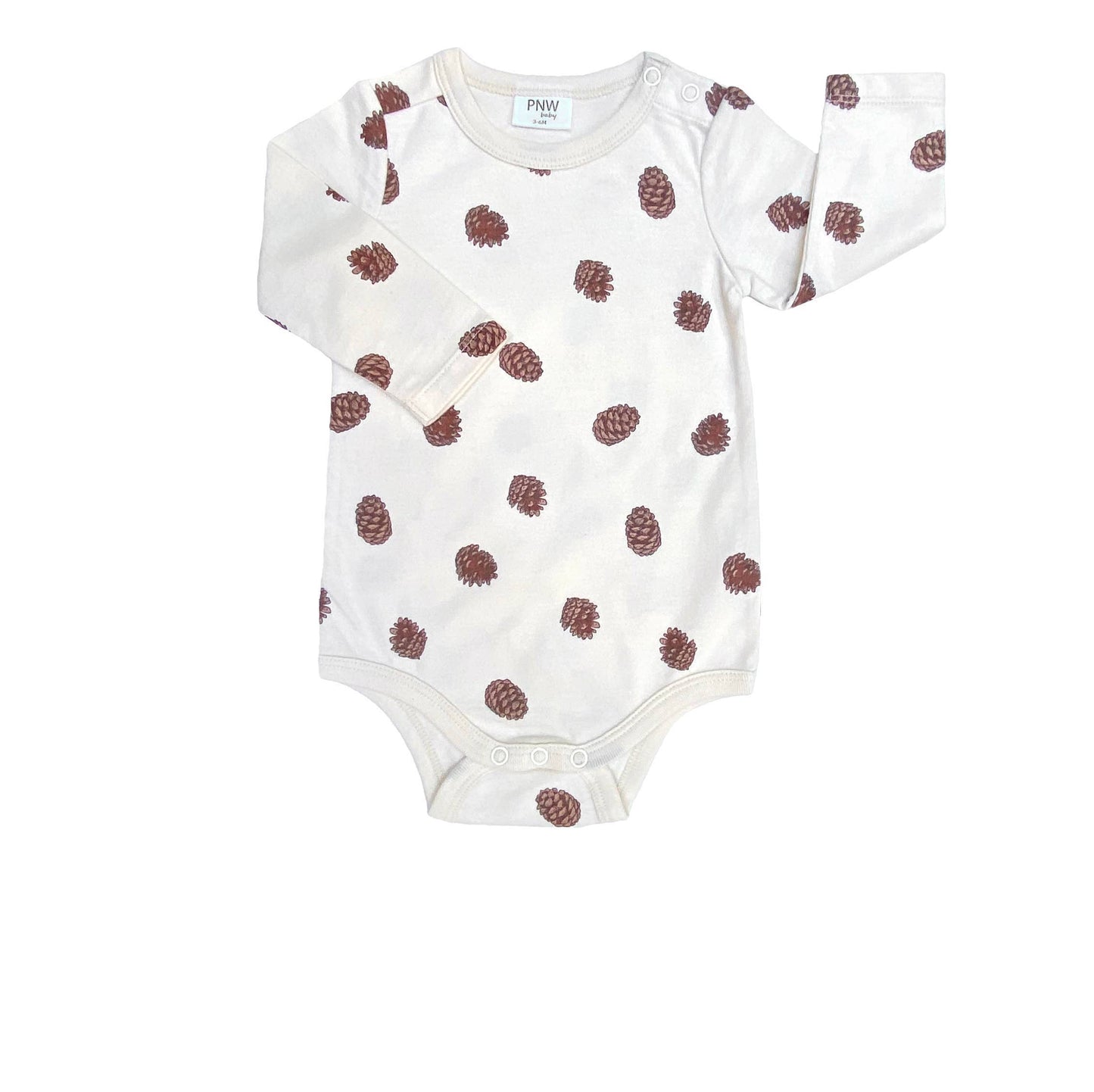 PNW Baby Longsleeve Bodysuit- Pinecones