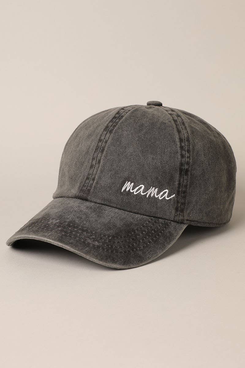 Mama Lettering Embroidery Baseball Cap