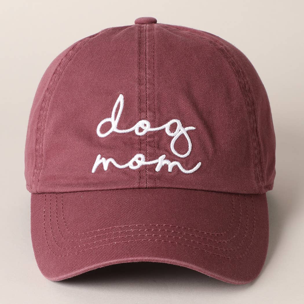 Dog Mom Lettering Embroidery Baseball Cap