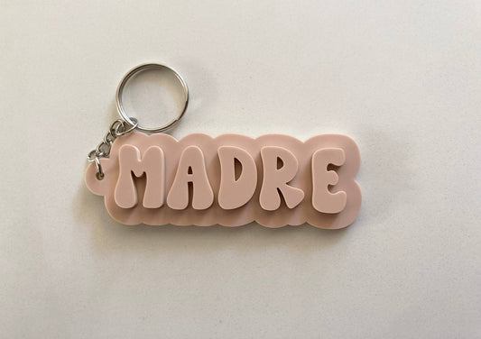 Monotone Madre Acrylic Keychain