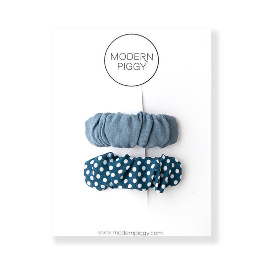 Denim | Ruffle Snap Clip Set