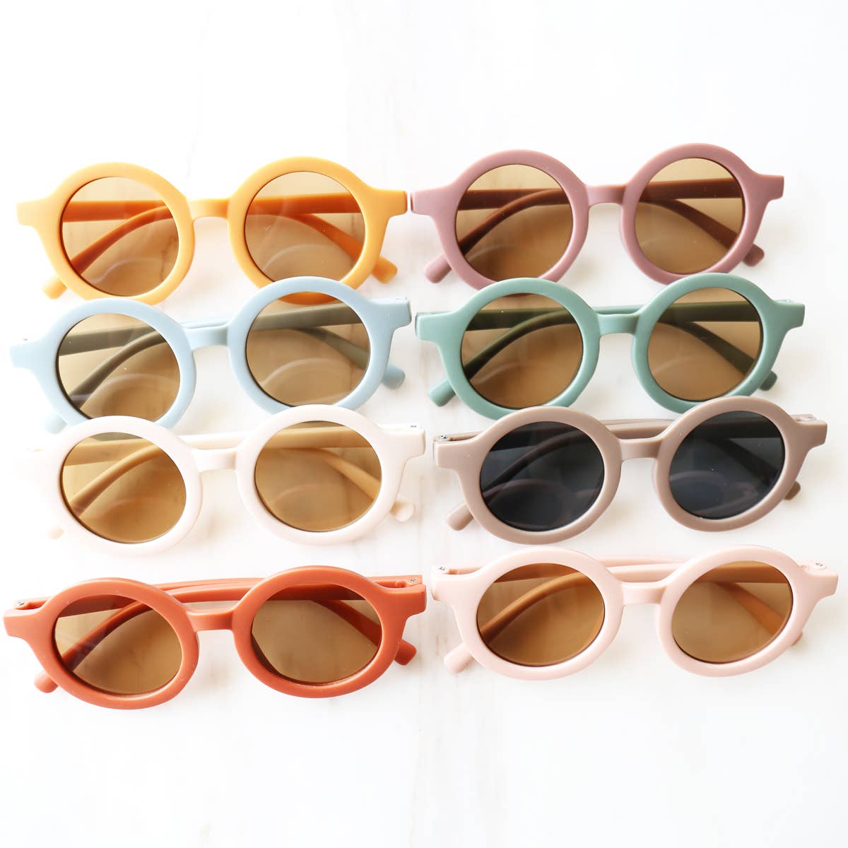 Kid's Round Sunglasses Cute Retro