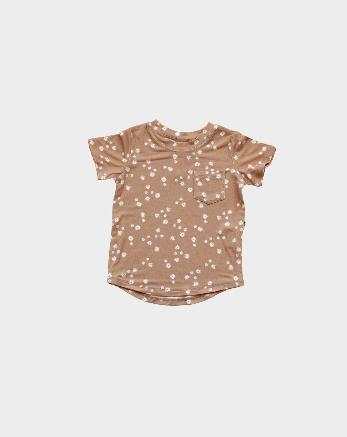 Bamboo Pocket Tee in Butterscotch Daisy